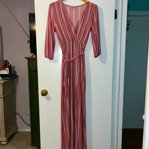 Baby pink maxi dress